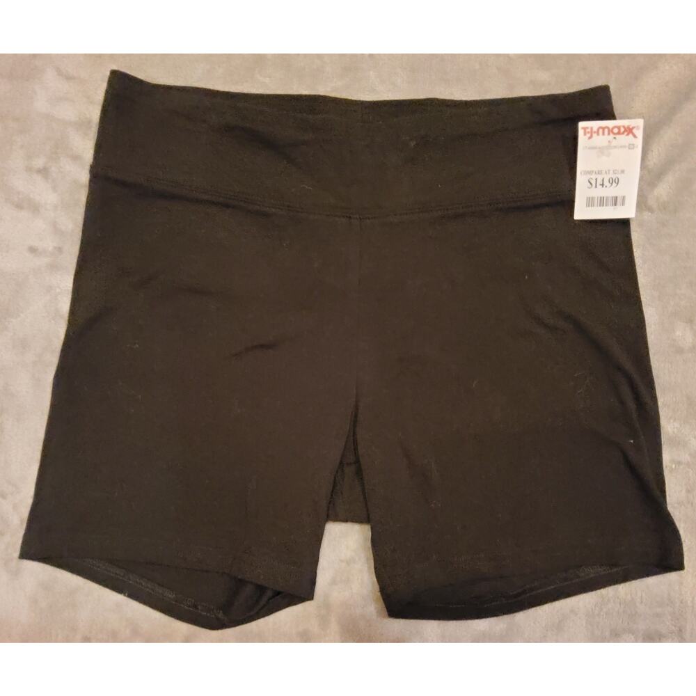 #571 Brand New With Tags Women's Jockey Black Biker Shorts Size L